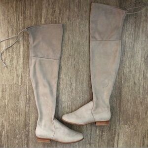 Gianni Bini Tan MicroSuede Over the Knee Boots